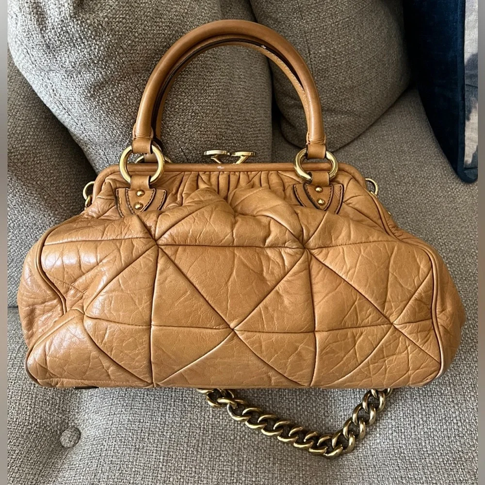 Marc Jacobs Stam Vintage Y2K Chain Strap Quilt Patch Satchel Handbag $1495 RARE - Picture 3 of 11